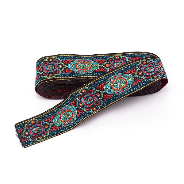 

PandaHall Ethnic Style Embroidery Polyester Ribbons, Jacquard Ribbon, Garment Accessories, Floral Pattern, Red, 1-1/4 inch(33mm) Polyester...