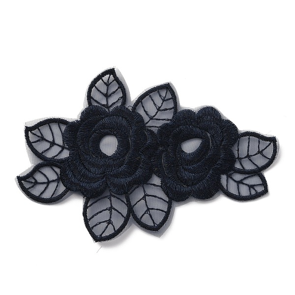

PandaHall Lace Polyester Embroidery Organza Ornament Accessories, Sewing Craft Decoration, Flower, Midnight Blue, 137x92x0.9mm Polyester...