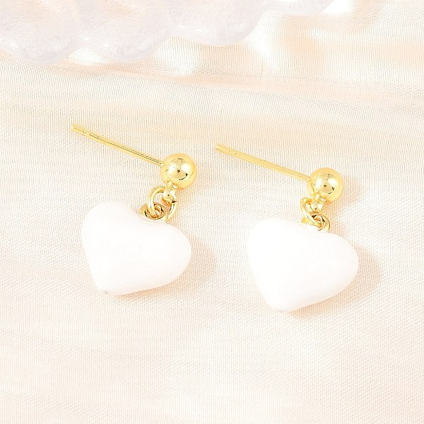Boucles d'oreilles puces en laiton plaqué pour femmes