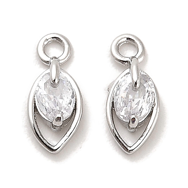 

PandaHall Brass Micro Pave Clear Cubic Zirconia Charms, Horse Eye, Real Platinum Plated, 9.5x4.5x2.5mm, Hole: 1.2mm Brass+Cubic Zirconia...