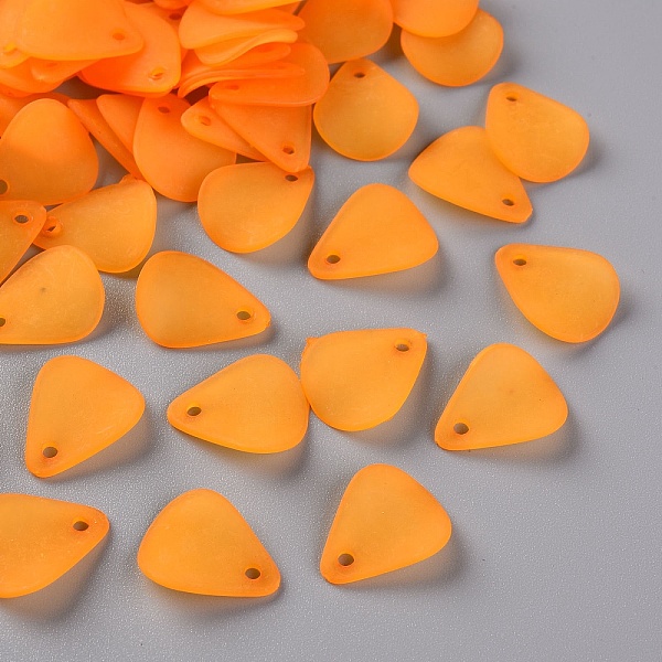 

PandaHall Transparent Frosted Acrylic Pendants, Petaline, Orange, 17x14x2.5mm, Hole: 1.8mm, about 2330pcs/500g Acrylic Petaline Orange
