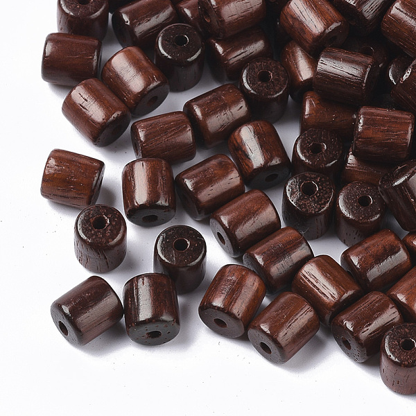 

PandaHall Natural Wood Beads, Waxed Wooden Beads, Dyed, Column, Saddle Brown, 7x6mm, Hole: 1.5mm, about 3180pcs/500g Wood Column Brown