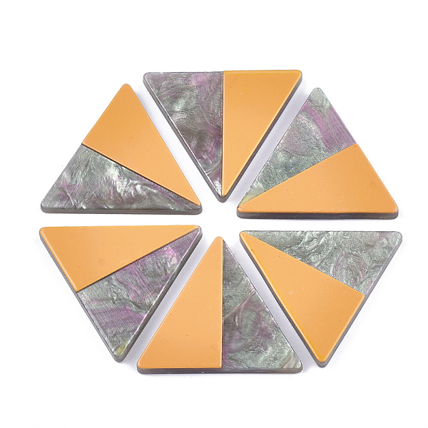 

PandaHall Resin Cabochons, Triangle, Sandy Brown, 26x30x2.5~3mm Resin Triangle Brown