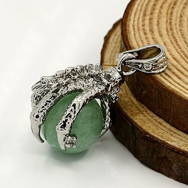 

PandaHall Natural & Synthetic Mixed Stone Pendants, with Brass Findings, Talon with Round, Platinum Metal Color, 31x27x16mm, Hole: 5x9mm..., Multicolor