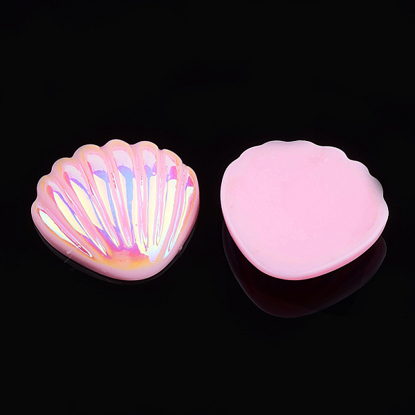 

PandaHall Resin Cabochons, AB Color, Shell, Pink, 21x19x6mm Resin Shell Shape Pink