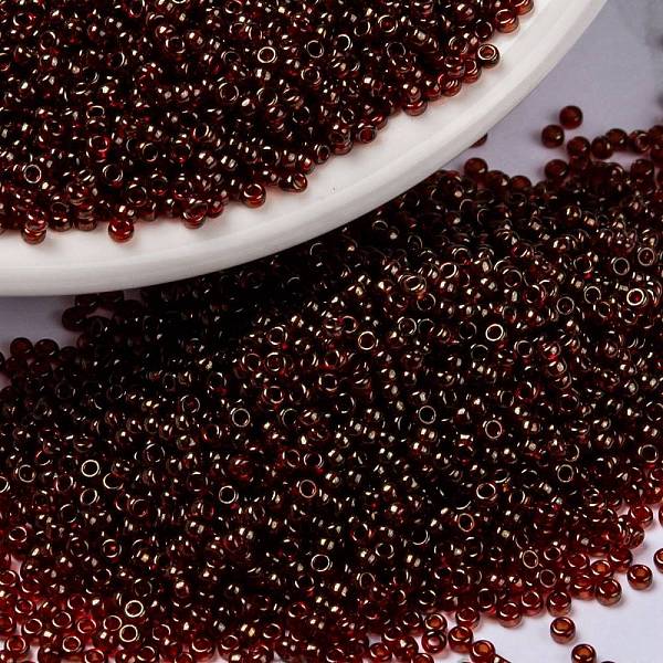 

PandaHall MIYUKI Round Rocailles Beads, Japanese Seed Beads, 15/0, (RR309) Dark Red Gold Luster, 1.5mm, Hole: 0.7mm, about 5555pcs/10g Glass...