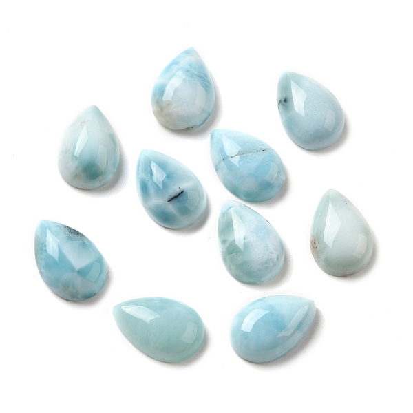 

PandaHall Natural Larimar Cabochons, Teardrop, 12x8x4mm Larimar Teardrop