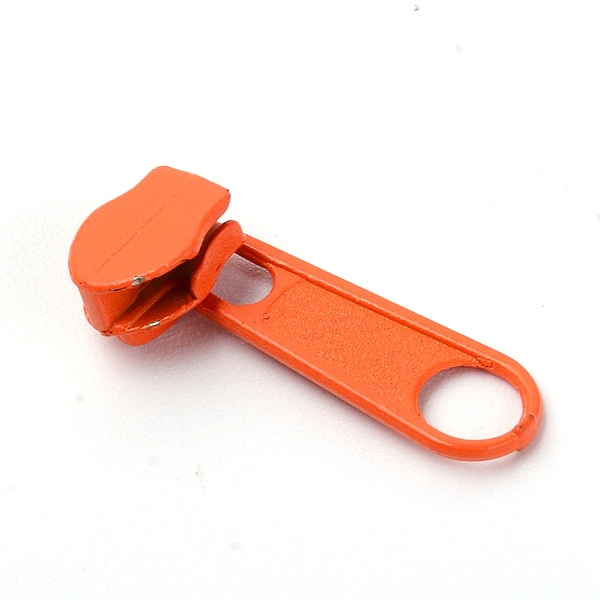 

PandaHall Zinc Alloy Replacement Zipper Sliders, for Luggage Suitcase Backpack Jacket Bags Coat, Orange, 2.75x0.7x0.65cm Alloy Orange