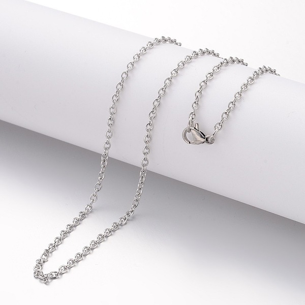 

PandaHall 304 Stainless Steel Necklace, Cable Chains, with Lobster Clasps, Stainless Steel Color, 23.6 inch(600mm), 2.3mm Stainless Steel