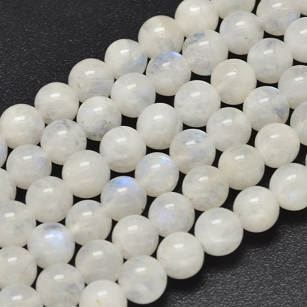 

PandaHall Round Grade A Natural Rainbow Moonstone Bead Strands, 7.5mm, Hole: 1mm, about 53pcs/strand, 15.5 inch Rainbow Moonstone Round