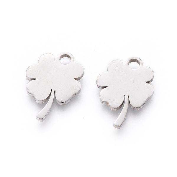 

PandaHall 201 Stainless Steel Pendants, Manual Polishing, Clover, Stainless Steel Color, 16x12x1.5mm, Hole: 2mm 201 Stainless Steel Clover