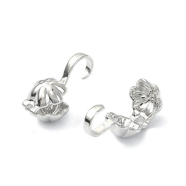 

PandaHall Brass Bead Tips, Calotte Ends, Clamshell Knot Cover, Flower, Real Platinum Plated, 15x5mm, Hole: 1mm, Inner Diameter: 3.5x4mm...