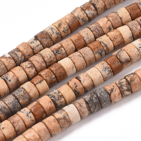 

PandaHall Natural Picture Jasper Beads Strands, Flat Round/Disc, 4x2mm, Hole: 0.7mm, about 154pcs/strand, 15.43 inch(39.2cm) Picture Jasper...
