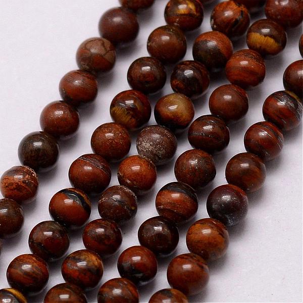 

PandaHall Natural Tiger Iron Beads Strands, Round, 3~3.5mm, Hole: 0.7mm, about 115~125pcs/strand, 16 inch Tiger Iron Round
