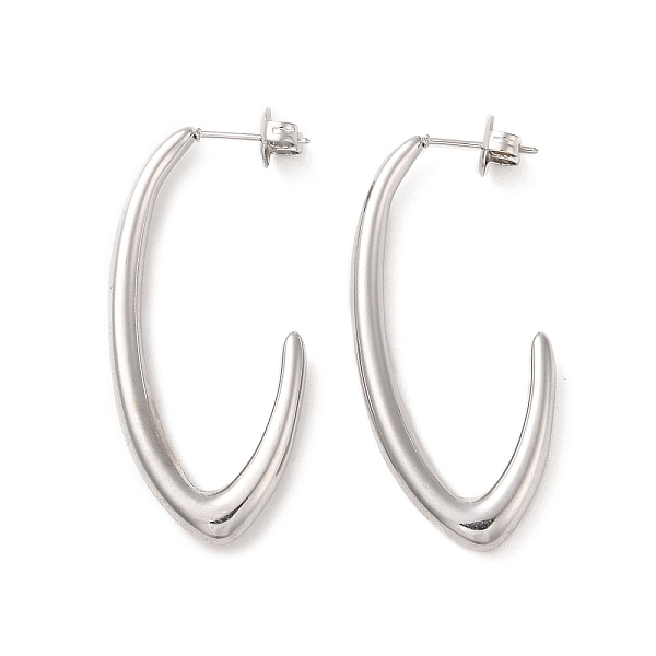 

PandaHall 304 Stainless Steel Stud Earrings for Women, Stainless Steel Color, 41x4mm 304 Stainless Steel Others