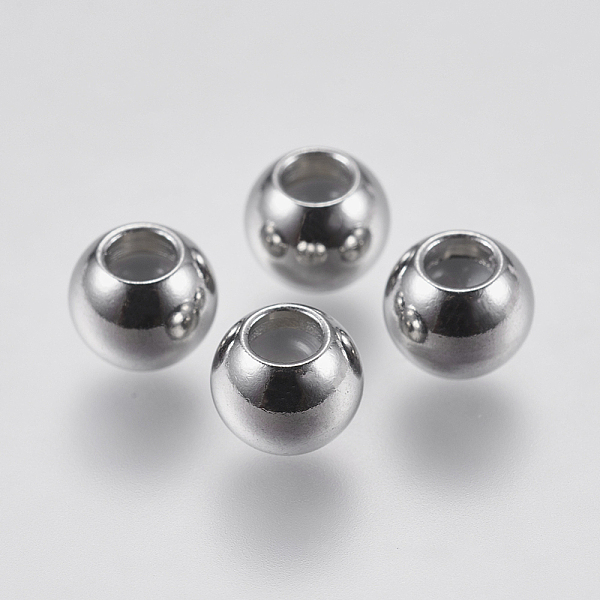 

PandaHall 201 Stainless Steel Beads, with Rubber Inside, Slider Beads, Stopper Beads, Rondelle, Stainless Steel Color, 6x5mm, Hole: 1.5mm...