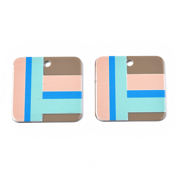 

PandaHall Acrylic Pendants, 3D Printed, 3D Printed, Square, Camel, 40x40x2~3mm, Hole: 4mm Acrylic Square Brown