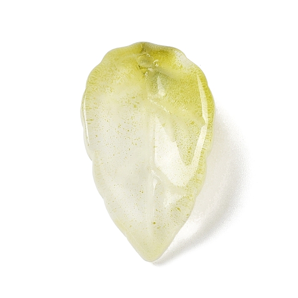 

PandaHall Two Tone Glass Pendants, Golden Autumn Leaf Charm, Olive, 22.5x12.5x5mm, Hole: 1.4mm Glass Leaf Green