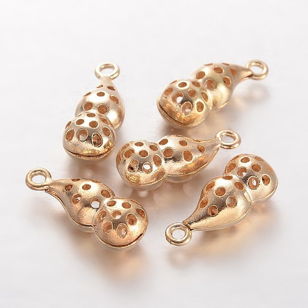 

PandaHall Alloy Pendants, Calabash, Light Gold, 25x10x9mm, Hole: 2mm Alloy Vegetables