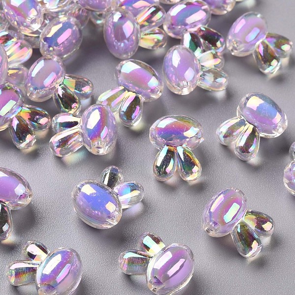

PandaHall Transparent Acrylic Beads, Bead in Bead, AB Color, Rabbit, Lilac, 15.5x12x9.5mm, Hole: 2mm, about 480pcs/500g Acrylic Rabbit..., Purple