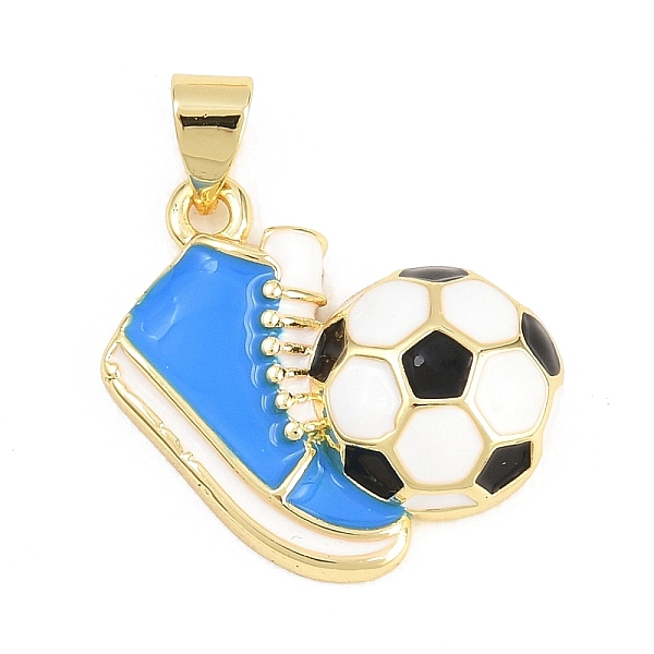 Ciondoli in ottone smaltato a tema sportivo-image-KK-A297-07C-G-it