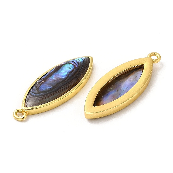 

PandaHall Natural Paua Shell Pendants, Horse Eye Charms with Brass Findings, Golden, 27.5x10x3mm, Hole: 1.5mm Paua Shell Horse Eye