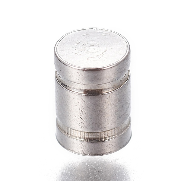 

PandaHall 201 Stainless Steel Cord Ends, Grooved, Column, Stainless Steel Color, 5.5x4mm, Hole: 3mm 201 Stainless Steel