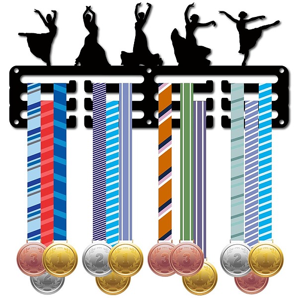 

PandaHall CREATCABIN Dance Medal Holder Medal Hangers Medal Rack Display Sports Metal Hanging Awards Iron Small Mount Awards for Wall Home..., Black