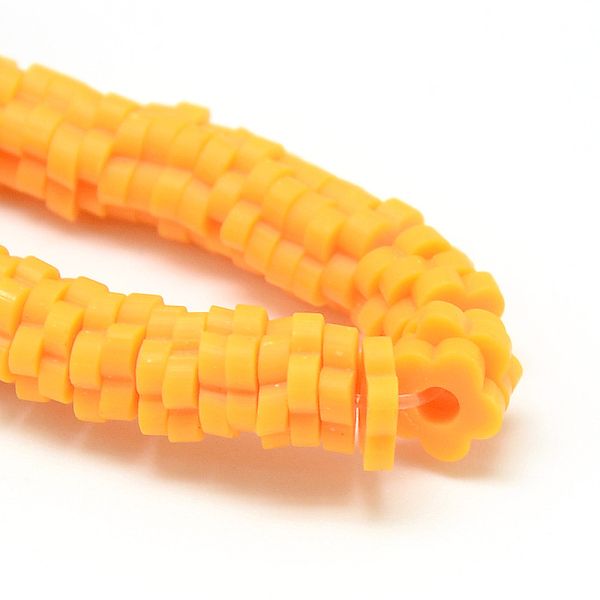 

PandaHall Polymer Clay Bead Strands, Flower, Gold, 4~6x4~6x1~1.5mm, Hole: 2mm, about 313~350pcs/strand, 15.35 inch~16.14 inch Polymer Clay...