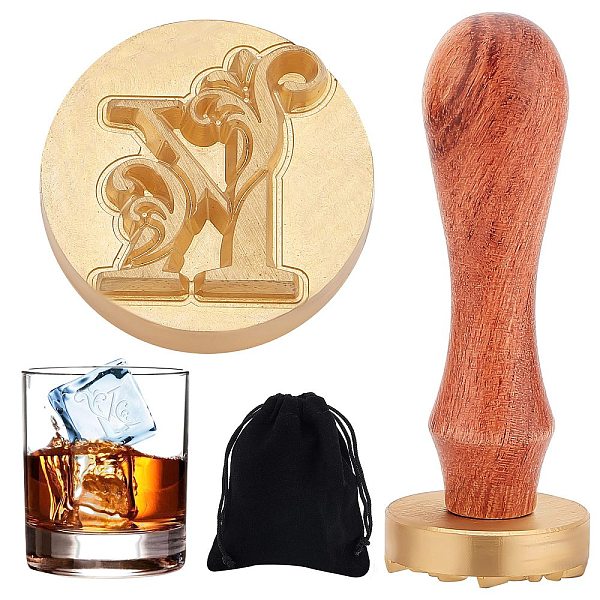 

PandaHall CRASPIRE Ice Mould Initial K Ice Cube Stamp Ice Branding Stamp with Removable Brass Head & Wood Handle Ice Stamp for Ice Cubes...
