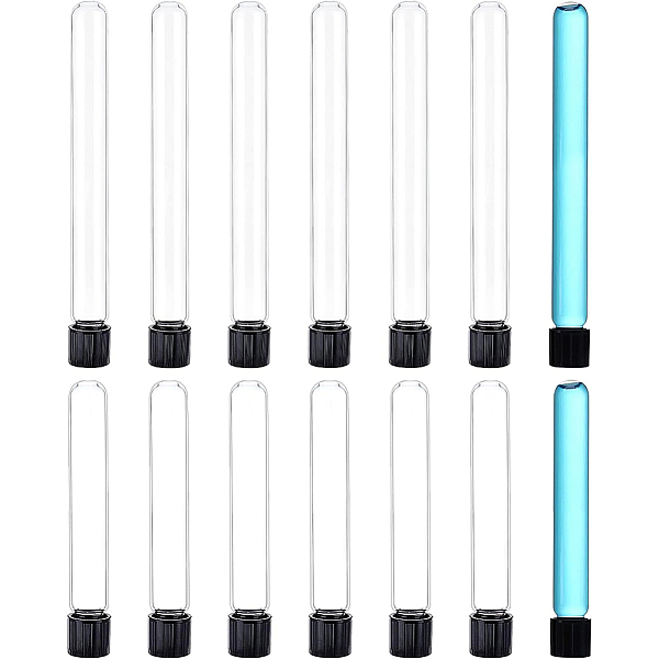 BENECREAT 14Pcs 2 Style Glass Tube