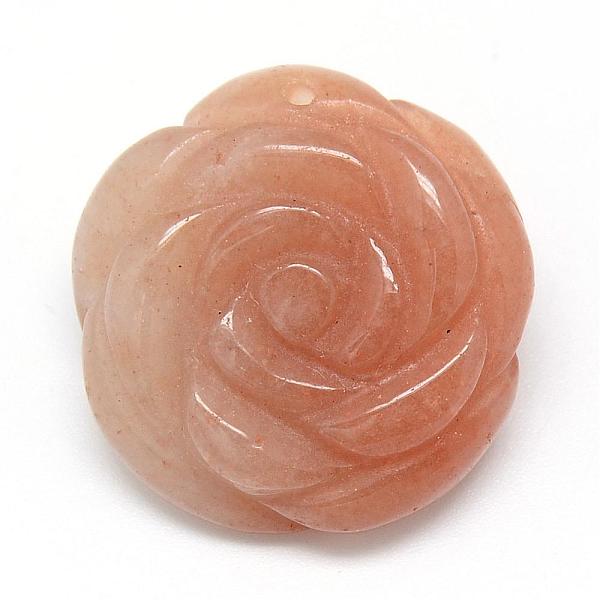 

PandaHall Natural Red Aventurine Pendants, Flower, 24~25x24~26x8~10mm, Hole: 1mm Red Aventurine Flower