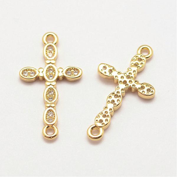 

PandaHall Brass Micro Pave Grade AAA Cubic Zirconia Links, Long-Lasting Plated, Real 18K Gold Plated, Cadmium Free & Nickel Free & Lead Free...
