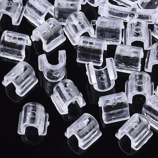 

PandaHall Transparent AS Plastic Base Buckle Hair Findings, for Hair Tie Accessories Making, Clear, 8.5x9x6mm, about 4000pcs/bag Plastic...