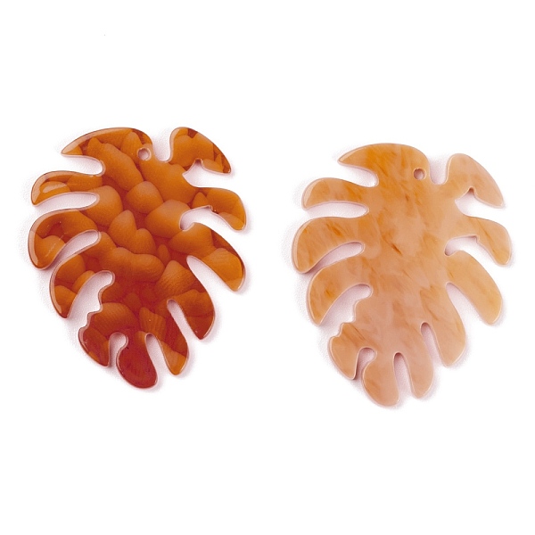 

PandaHall Autumn Theme Acrylic Pendants, for DIY Earring Accessories, Leaf, Dark Orange, 34x28x2mm, Hole: 1mm Acrylic Leaf Orange
