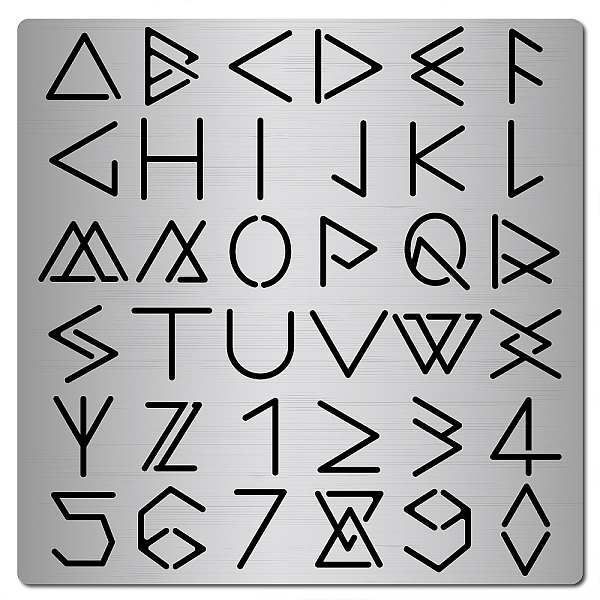 

PandaHall GORGECRAFT 6.3 Inch Metal Gothic Font Lettering Stencil Stainless Steel Old English Font Ancient Alphabet Template Runes Stencils...