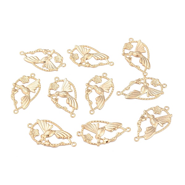 

PandaHall 304 Stainless Steel Links Connectors, Teardrop with Bird, Golden, 33.5x18.5x1.5mm, Hole: 1.6mm 304 Stainless Steel Teardrop