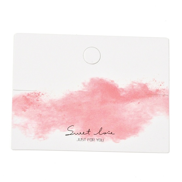 

PandaHall Rectangle Cardboard Jewelry Display Cards, for Necklace & Bracelet Display, Cloud Pattern, 8x6x0.04cm,about 100pcs/bag Paper Cloud