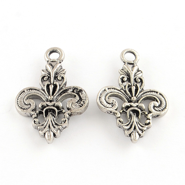 

PandaHall Tibetan Style Alloy Flower Pendants, Fleur-de-lis, Lead Free & Cadmium Free, Antique Silver, 24x16x4mm, Hole: 2.5mm, about...