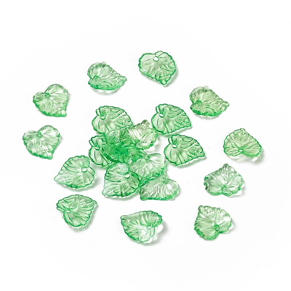 

PandaHall Transparent Acrylic Pendants, Leaf, Pale Green, 16x15.5x3mm, Hole: 2mm Acrylic Leaf