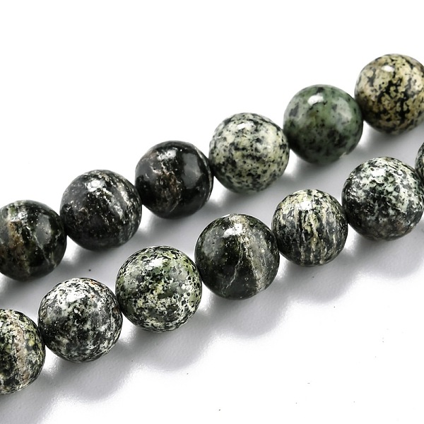 

PandaHall Natural Green Zebra Jasper Beads Strands, Round, 8.5mm, Hole: 1.2mm, about 45pcs/strand, 15.16''(38.5cm) Zebra Jasper Round