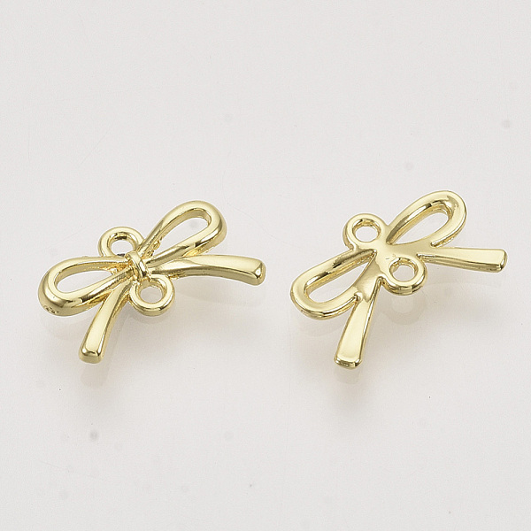 

PandaHall Alloy Links connectors, Bowknot, Light Gold, 8x13x2mm, Hole: 1.2mm Alloy Bowknot