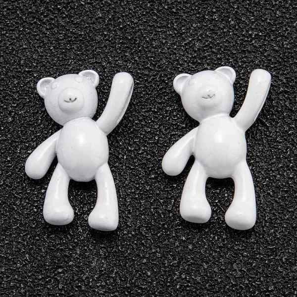 

PandaHall Spray Painted Brass Pendants, Bear, White, 18x10.5x4.5mm, Hole: 4.5x2mm Brass Bear White