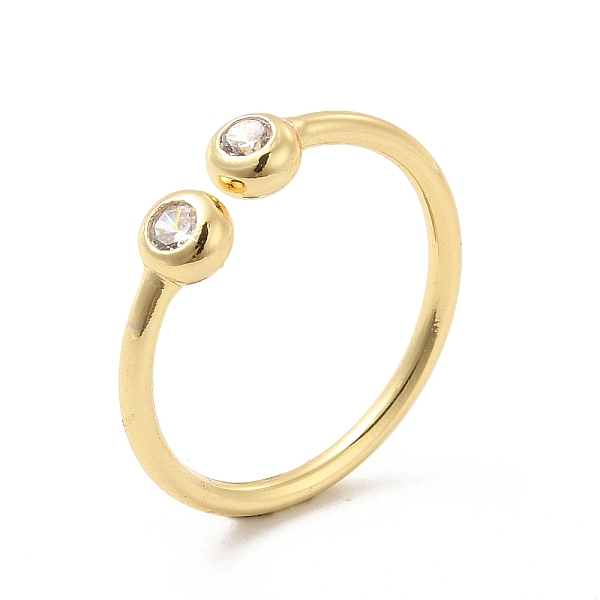 Clear Cubic Zirconia Open Cuff Ring