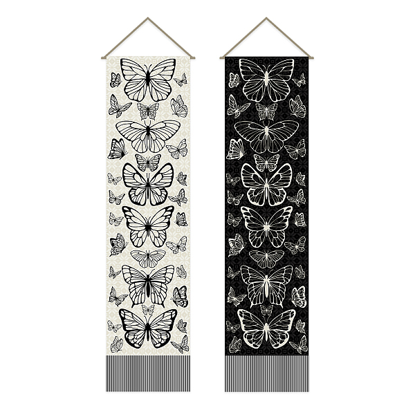 

PandaHall Polyester Wall Hanging Tapestry, for Bedroom Living Room Decoration, Rectangle, Butterfly, 1160x330mm, 2pcs/set Polyester...