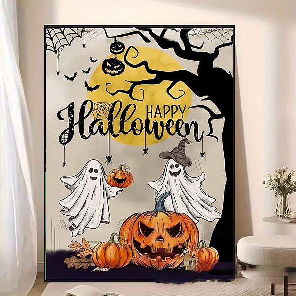 

PandaHall DIY Halloween Theme Diamond Painting Kit, Including Resin Rhinestones Bag, Diamond Sticky Pen, Tray Plate and Glue Clay, Ghost...