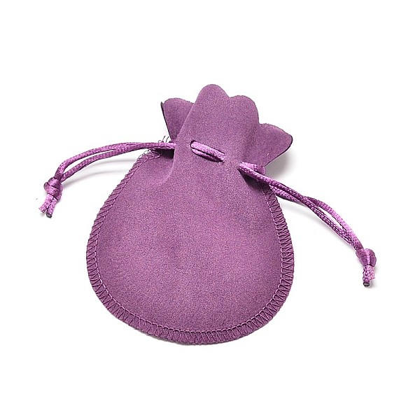 

PandaHall Velvet Bags Drawstring Jewelry Pouches, for Party Wedding Birthday Candy Pouches, Plum, 16x13cm Velvet Purple