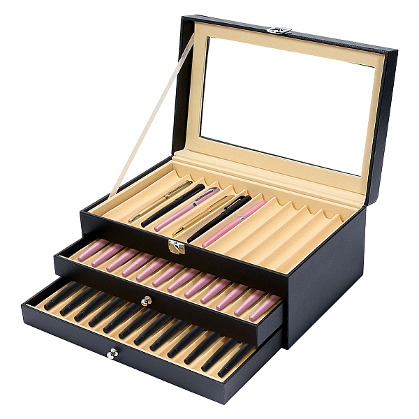 Density Board PU Leather Pen Display Box