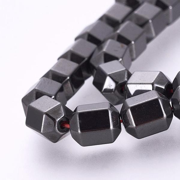 PandaHall Magnetic Hematite Beads Strands, Synthetic, 8x6x6mm, Hole: 1mm, about 48pcs/strand, 15.7 inch(40cm) Magnetic Hematite Others