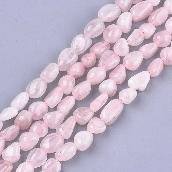 

PandaHall Natural Rose Quartz Beads Strands, Tumbled Stone, Nuggets, 8~19x8~12x4~8mm, Hole: 0.8mm, about 37pcs/strand, 15.9 inch Rose Quartz...